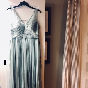 BHLDN tulle maxi dress - sea glass